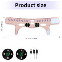 Cinta De Levantamiento Facial EMS Para Relajación Y Adelgazamiento USB Recargable Reducción Del Doble Mentón Elevador De Las Checas Máscara Facial Para Unificación Del Rostro - details 9