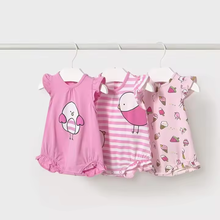 Set 3 pijamas Mayoral M1758-78 mayoral Ropa Bebé Niña Peleles y Petos Primavera-Verano 2025 - 1