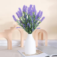 2pcs Lavanda Artificial Morada En Bouquet Decoración Para Bodas Y Navidad Accesorios Para Vaso Jardín Interior - details 5