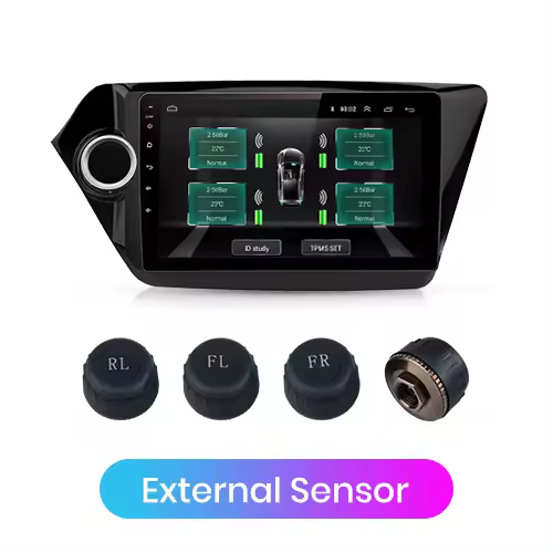 AWESAFE-sistema de alarma de supervisión de presión de neumáticos, dispositivo TPMS con 4 sensores internos para reproductor de DVD de coche, accesorios de navegación para coche - 1