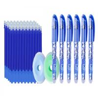 Juego De 13 Rotuladores Gel Borrables 0.5mm Azul Y Negro Tinta Para Escuela Y Oficina Suministros De Papelería Con Recargables Y Borrador - details 0