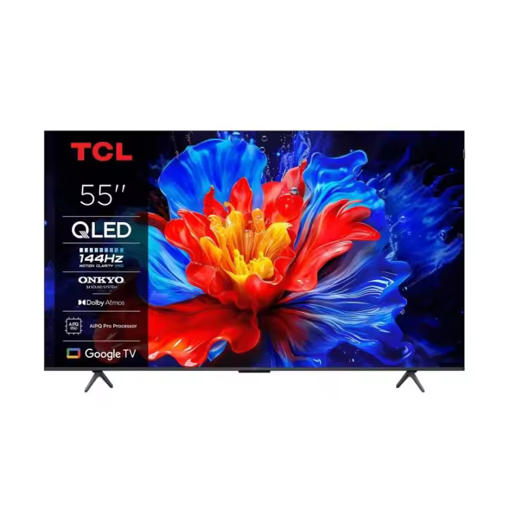 Tcl 55p8k televisor smart tv 55” qled ultrahd 4k hdr - google tv, wifi, hdmi, usb 2.0, ethernet, bluetooth - vesa 300x300mm - 1