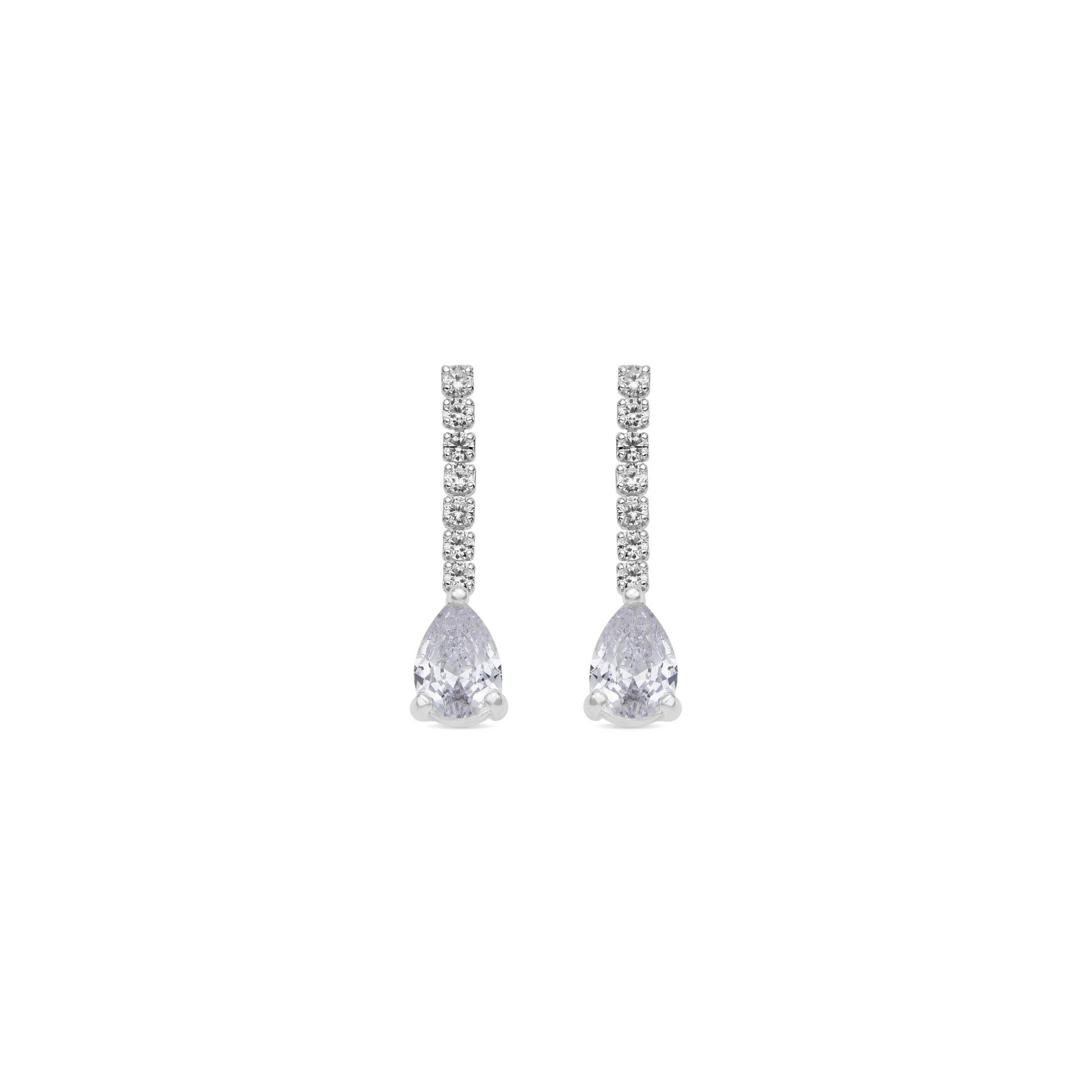 Pendientes Luxenter con Circonita Brillante acabado plata - Nusxus
