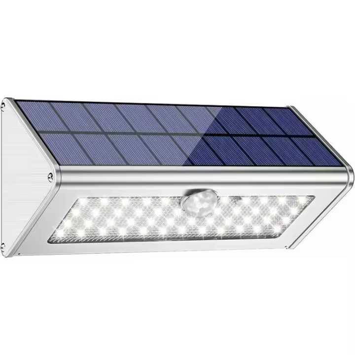 Lámpara Solar Exterior 3000 Lúmenes IP65 Foco Solar Inalámbrico Impermeable 4500mAh, Foco Solar Exterior 46 LED para Jardín - 1