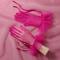 Guantes De Boda Para Novia Estilo Romántico Y Dulce De Largo Muñeca Para Mujer Guantes De Fiesta De Baloncesto - details 14