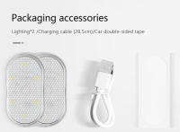 Lámpara De Lectura LED Para Coche SEAMETAL Con Sensor De Toque De Dedo Carga USB 6 Luces Para Iluminación Interior Universal Color Cambiable Material ABS - details 10