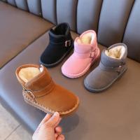 Botas De Nieve Para Niños Y Niñas Marrón Gris Rosa Y Rosa Suaves Y Gruesas Para Invierno Zapatos Planos De Algodón Para Niños - details 1