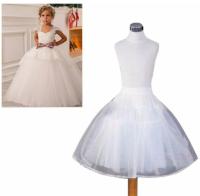 Delantal De Encaje Para Niñas 2023 Con 3 Aros Y Cintura Elástica Vestido De Novia Con Encaje Y Volantes Moda Infantil - details 2