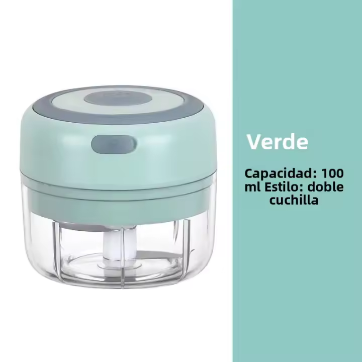 Mini Trituradora De Ajo Eléctrica Inalámbrica 100ml/250ml Portátil Recargable Por USB Machacadora De Jengibre Y Pimientos Para Cocina - 1
