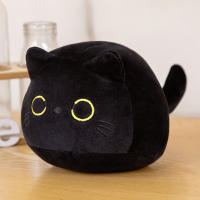 Cojín De Peluche Gato Negro Kawaii Tamaños Pequeño Y Grande Animales De Peluche Suaves Colgante De Gato Ideal Para Regalo De Cumpleaños Para Niños Regalo De San Valentín Y Pascua - details 2