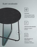 Mesa Auxiliar Redonda con Cesta de Tela - Espaciosa Mesa Lateral para Salón, Dormitorio o Mesita de Noche, Estilo Moderno, Disponible en Varios Colores - details 39