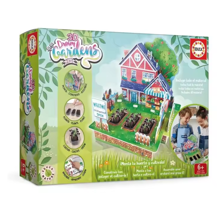 Puzzle 3D Dream Garden 2in1 Huerto con Piezas de Cartón 19470 EDUCA - 1