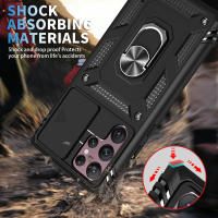 Funda Protectora 360 Grados Para Samsung Galaxy S24 S23 Ultra S22 plus S21 S23FE Note20 Ultra A54 A14 Con Cámara Slider Magnética Antisuciedad Antideslizante Doble Capa - details 1