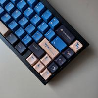 PBT Keycaps Azul Samurai Perfil Cherry Para Teclado Mecánico ISO Layout FR/DE/ES/RU/KR/EN/AR/Thai/JP Dye Sub Rainy 75 - details 11