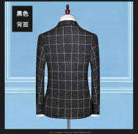 Traje De Tres Piezas Para Hombre Con Rayas Y Cuadros Chaqueta Con Cuello En V Pantalones Elegantes Para Ocasiones Casuales Y De Negocios - details 9