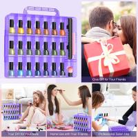 Organizador Portátil De Esmaltes De Uñas Con Doble Lado Y 6 Divisores Ajustables Almacenamiento Para 48 Botellas Transparente - details 28