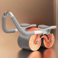 Entrenador abdominal con rodillo HAZARA, rueda de ejercicio abdominal con rebote automático, rodillo AB plano para entrenador central, equipo de gimnasio para el hogar con temporizador y rodilleras para ejercicios de fortalecimiento abdominal 2 en 1 - details 1