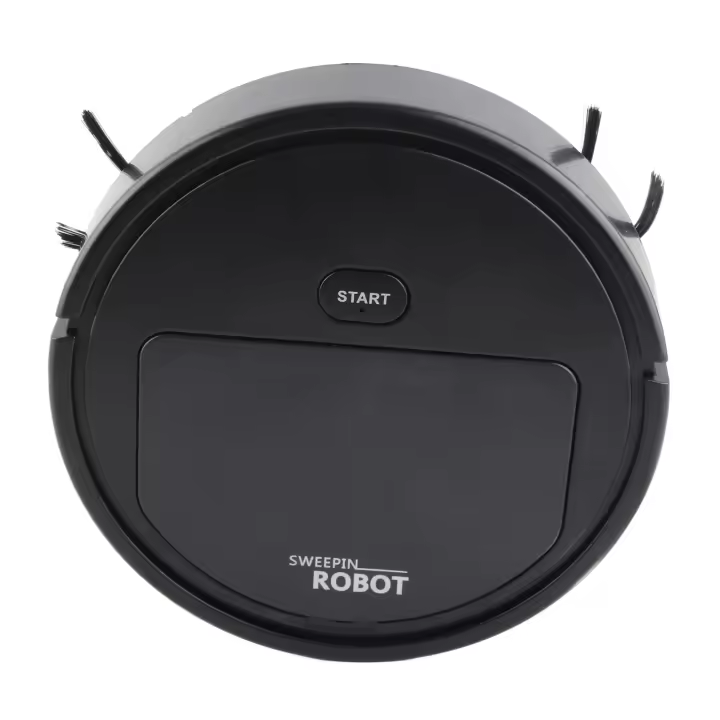 Robot aspirador 3 en 1, fregona inteligente recargable de Bajo Ruido, Barredora robótica para Residuos de Polvo de Cabello, color Negro - 1