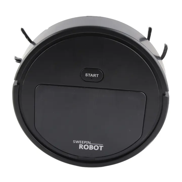 Robot aspirador 3 en 1, fregona inteligente recargable de Bajo Ruido, Barredora robótica para Residuos de Polvo de Cabello, color Negro - 1