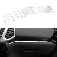 3Pcs/set Abrazadera De Cuero Negro Para Ford Ecosport 2013-2017 ABS Cromado Plata Adornos Para Caja De Almacenamiento Del Guante - details 0