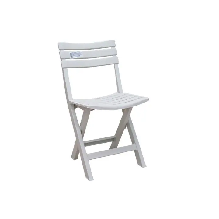 Silla Plegable de Resina Blanca para Jardín y Terraza - 1