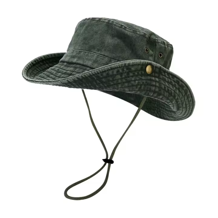 Sombrero De Pescador De Verano Para Hombres Sombreros De Baúl Con Gran Alas Protección Solar Para Exterior Ciclismo Senderismo - 1