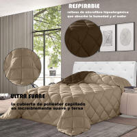 rparty- Edredón Nórdico Bicolor 400 gr/m² Microfibra de Poliéster 100% Reversible Transpirable  Rellno Fibra Hueca  para Cama de 90/105, 180x270 hasta  180/200, 280x270 - details 2