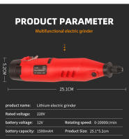 Mini Taladro Eléctrico 12V Máquina De Herramientas Rotativas Sin Cable Con Accesorios De Pulido Y Grabado Dremel Para DIY En El Hogar - details 9