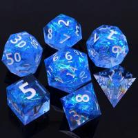 Juego De 7 Dados De Resina En Formas Poliedras Multicolor Para Juegos De Mesa Y Decoración Del Hogar Juguete De Rol Para Niños Y Adultos - details 2