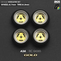 BNDS Rines De Aleación Con Neumáticos De Goma Para Vehículo De Escala 1/64 Estilo JDM VIP 8.3mm Conjunto De 4 Piezas Accesorios Detallados Para Modelo De Coche - details 29