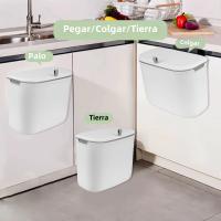 Bandeja De Cocina Montada En La Pared Con Papel Toalla Y Cesta De Basura Ecológica De 7L Con Tapa Para Cocinas Y Baños - details 11