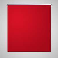vidaXL Persiana opaca enrollable 120x175 cm color en color Café/Blanco crudo/Rojo | protección solar decorativa para ventanas hogar oficina dormitorio fácil de instalar - details 2
