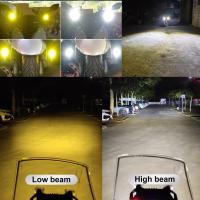 2 PCS Faros LED Super Brillantes Para Motocicleta Con Interruptor Lente De Proyector Explorador LED Auxiliar Para Nebulosa - details 5