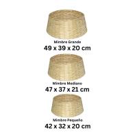 Pie de Árbol de Navidad, Natural Mimbre, Base para Árbol de Navidad, Tamaño 39 cm Superior x 20 cm de Alto x 49 cm Inferior, Base Decorativa para Árbol, Falda Tejida para Soporte de Árbol - details 1