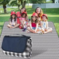Manta de picnic impermeable para Playa, 150x200 cm/200x200 cm, lavable, Ligera, with ASA, Azul Marino, in Cuadros, para senderismo, Viajes, campamentos al Aire Libre, parques - details 1