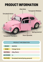 Volkswagen Beetle Clásico 1967 Rosa Modelo De Coche De Aleación Juguete Escala 1:36 Colección Regalo De Navidad Para Niños Y Adultos - details 1