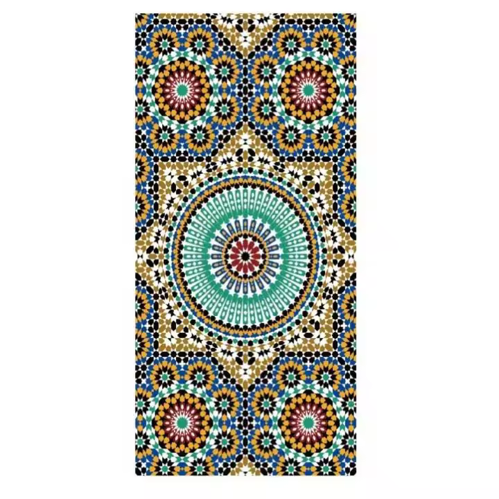 J.S ONDO Toalla de baño , Toalla de Playa, ESTAMPADO DE MANDALAS Mosaicos Toalla Microfibra Prevención de Arena, Toallas de Playa Ligera y de Secado Rápido, Aplicable a Playa, Viajes, Sauna, Gimnasio 90*170cm - 1