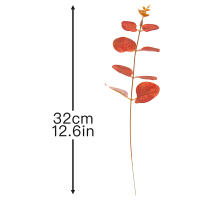 5pcs Plantas Artificiales De Eucalipto Para Otoño Decoración De Fiesta De Navidad Bouquet De Flores Falsas Para Bodas Y Casamientos Decoración De Jardín Y Hogar - details 1