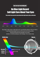 Lámpara De Escritorio LED Con Ventilador Y Reloj Digital USB Luz De Lectura Táctil Plegable De 3 Colores Luz Nocturna Para Ojos Cuidado - details 4