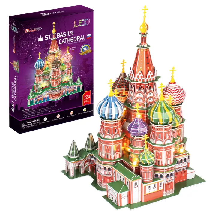 San Basilio Led | Puzzle 3d Niños Y Adultos | Maquetas Para Montar - 1