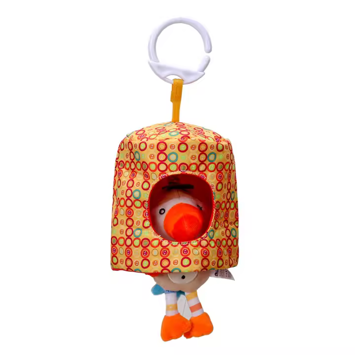 Lindo animal de dibujos animados escondite tirar choque colgante muñeca bebé juguete de peluche coche muñeca colgante muñeca - 1
