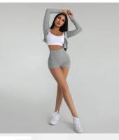 Shorts De Running Para Mujer HELIAR Cintura Alta A-line Delgados De Punto Estilo Casual Verano Slim Bodycon Trousers - details 11