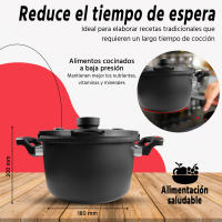 Olla de Cocción Lenta XSQUO Vital Tools 5L - Ahorro de Energía 70% - Compatible con Cocinas de Gas, Eléctricas e Inducción - Revestimiento Antiadherente - Para hasta 8 Comensales - details 1