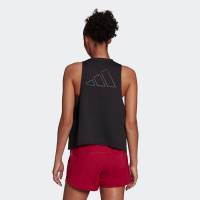 Camiseta sin mangas Adidas Run Icons 3 Bar para mujer - Camiseta de tirantes running Adidas para entreno con tecnología AEROREADY- Tank top Adidas de color negro - details 2