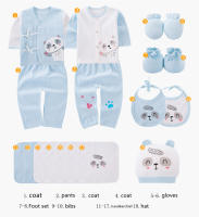 Conjunto De Ropa Para Bebés Recién Nacidos 18 Piezas Unisex Algodón 100% Suave Para Primavera Y Otoño Incluye Gorro Y Pañalera - details 6
