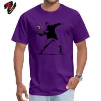 Camiseta Hombre Banksy Flower Thrower 100% Algodón Casual Estilo Rebelde Arte De Calle Talla Grande Camiseta Graphic Transpirable Ligera Secado Rápido - details 17