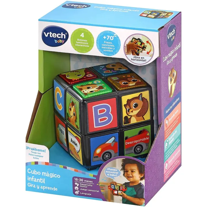 Cubo mágico infantil educativo gira y aprende con actividades de Vtech - 1