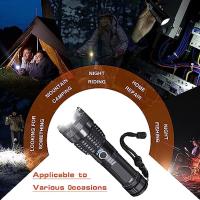 Linterna Táctica De Láser Y LED Blanca 15000 Lumens Zoomable Impermeable Torcha Ajustable Para Camping Y Senderismo Al Aire Libre - details 7