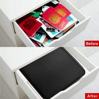Bolsa De Documentos Fireproof Negra Resistente Al Agua Con Cierre De Cremallera Portátil Organizador De Laptop Archivos Certificados Multi-compartimentos - details 6