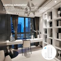 Sensor De Puerta Inteligente EWelink Zigbee Detector De Apertura Y Cierre De Ventanas Seguridad De Hogar Controlado Por App Smart Life Compatible Con Alexa Y Google Assistant - details 4